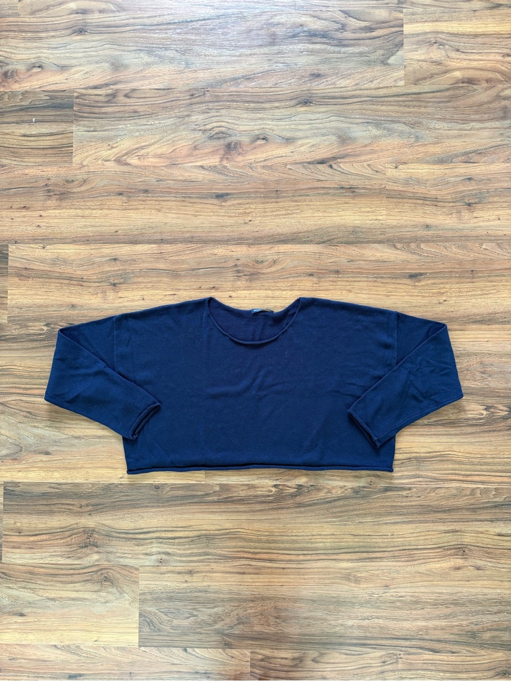 Cropped Navy Brandy Melville Sweater